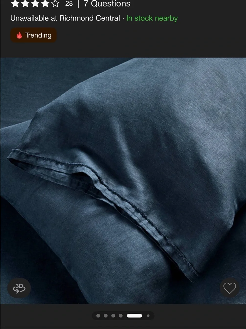 Casaluna Linen Pillowcase Set - Navy Blue